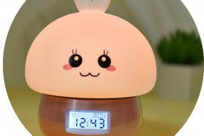 Cute Animal Alarm Clock With  Light bedside lamp lcd