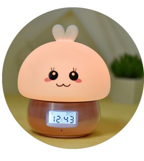 Cute Animal Alarm Clock With  Light bedside lamp lcd