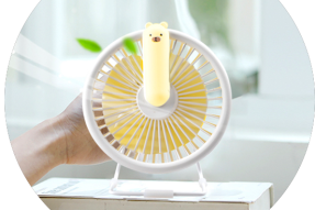 Micro USB Electric Snail Table Fan with Light