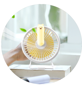 Micro USB Electric Snail Table Fan with Light