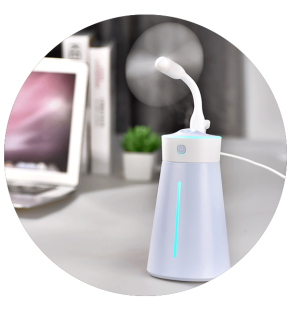 Desktop Air Electric Room Bottle Humidifier with fan+light