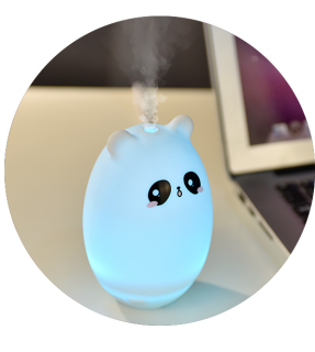 Mini Lamp Air Mist Ultrasonic Diffuser Cool Bear Humidifier