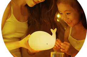 Kids Cute Lamp LED Rechargeable Silicone Baby Night Light Lamp