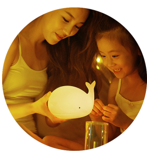 Kids Cute Lamp LED Rechargeable Silicone Baby Night Light Lamp