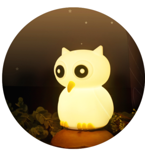 Colors Change Night Light Baby Owl Silicone Night Light with Touch Sensor