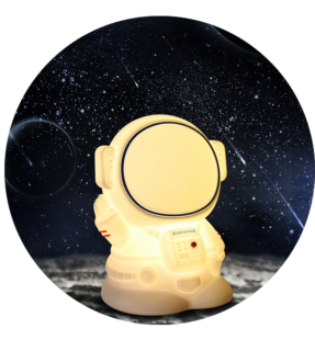 Astronaut Mini Table Lovely Small Led Silicone Lamp Control Colorful Table Lamp Bedroom Baby Gift
