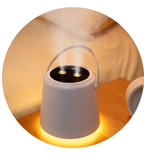 USB Hand Held Ultrasonic Humidifier Car Tabletop Small Humidifier Warm LED Light Portable Mini Air Humidifier For Bedroom Office