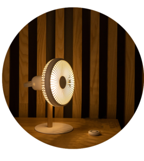 Wooden Flexible Table Fan Personal Portable Rechargeable Charging 2023 Mini Fan with Led Light