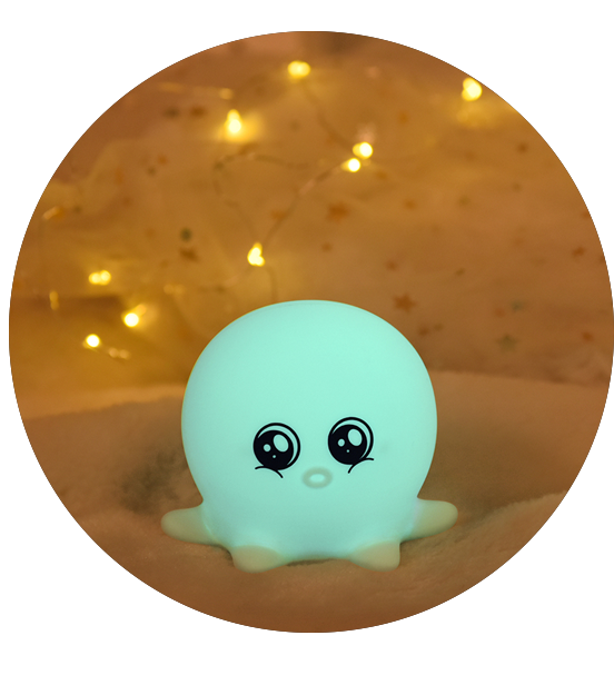 Mini Octopus Silicone Night Light（Waterproof Version）